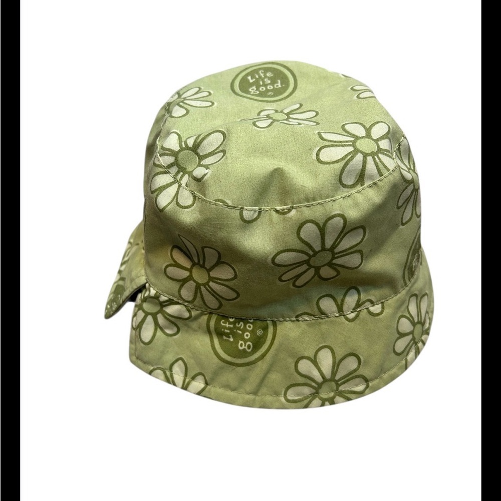 Life Is Good Green Floral Daisy Bucket Hat One Size - Picture 1 of 4